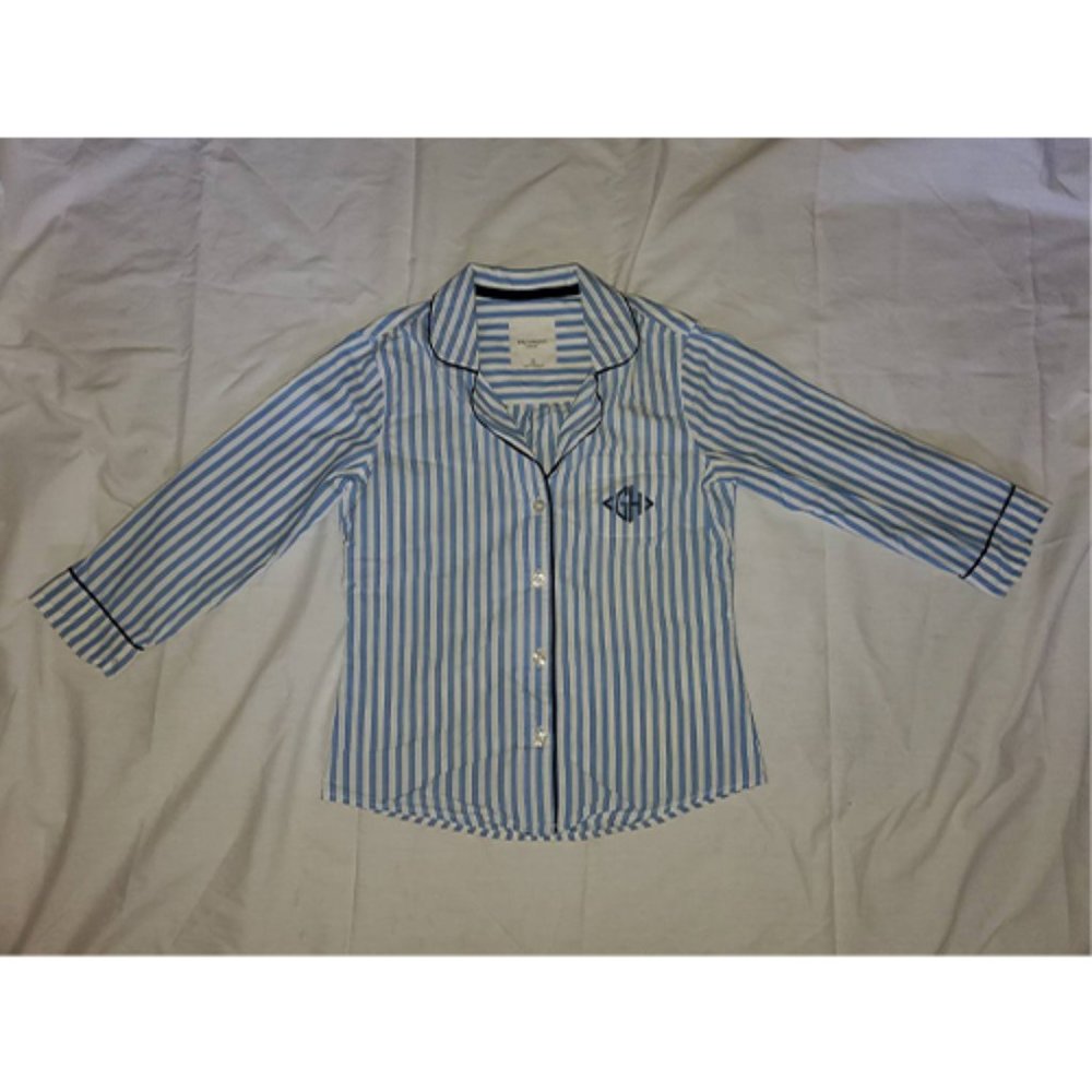 Gilly Hicks - Blue Striped Pajama Top - Size XS